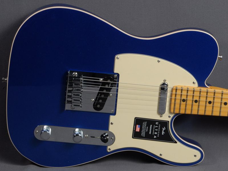 fender am ultra tele mn cobra blue