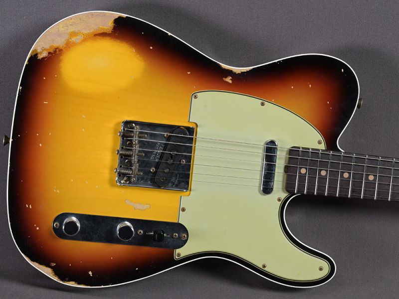 Fender Custom Shop Telecaster Custom 1960 Heavy Relic Faded 3-Tone Sunburst #R117814