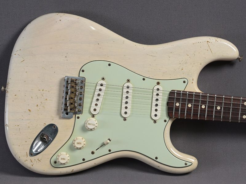 2011 Fender Custom Shop Stratocaster 1960 Relic White Blonde,Cryo Tuning R55005