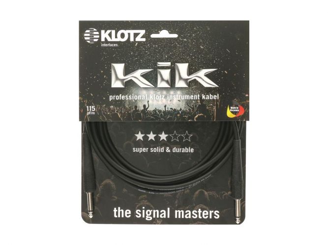 Klotz KIK3.0PP SW Instrumentenkabel 3 m 
